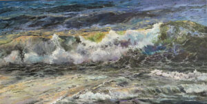 Jill Smith: Rolling In, oil, 61cm(w) x 30.5cm(h) plus frame, £255