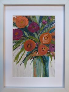 Elaine Allender: Spring Fling, acrylic, framed, 30cm x 40cm, £95