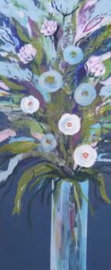 Elaine Allender: Spring Joy, acrylic on canvas, 25cm x 60cm, £140