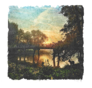 Etain O'Carroll: River bridge at dawn