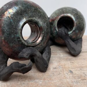 Helen Woolner: Armed Doughnut Sculptures, Sharing Gossip