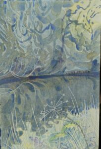 Sophia Stewart-Liberty OAS: Thames Reflections, watercolour
