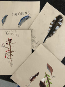 Community Art installation, Dorchester Festival: Nature studies, Wittenham Clumps. Year 3/4 from Abbey Woods primary in Berinsfield