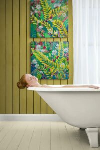 Emma Sian Pritchard: 'Fernsong 1 and 2' £795 Set of two painting each one measures just a smidge over 20" x 20". ( 51cm x 51cm each )