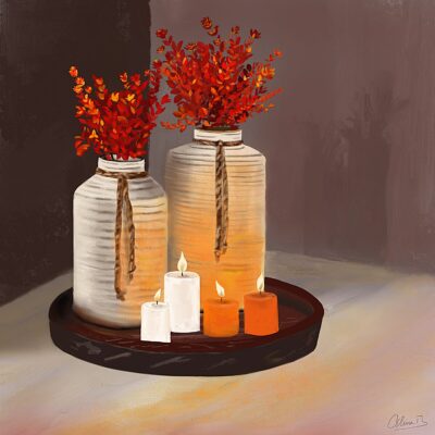 Glow - digital art by Celine Beaugrand