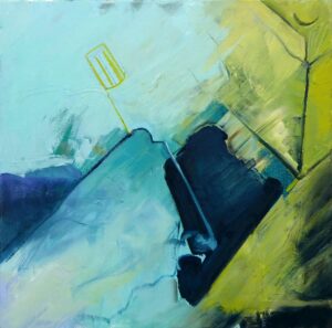 Antonia Glynne Jones OAS: Gap Between the Piers (Port Isaac) 50 x 50 cms £580