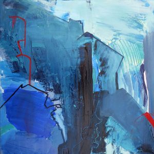 Antonia Glynne Jones OAS: Harbour Walls, Port Isaac 50 x 50 cms £580