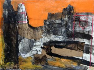 Antonia Glynne Jones OAS: Mixed Media Study for Rock Formations, Utah 28 x 38 cms £420