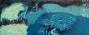 Antonia Glynne Jones OAS: Swimming Outdoors III 20 x 50 cms £350
