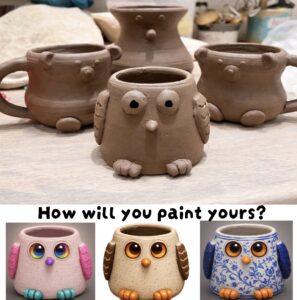 Underglaze a clay animal